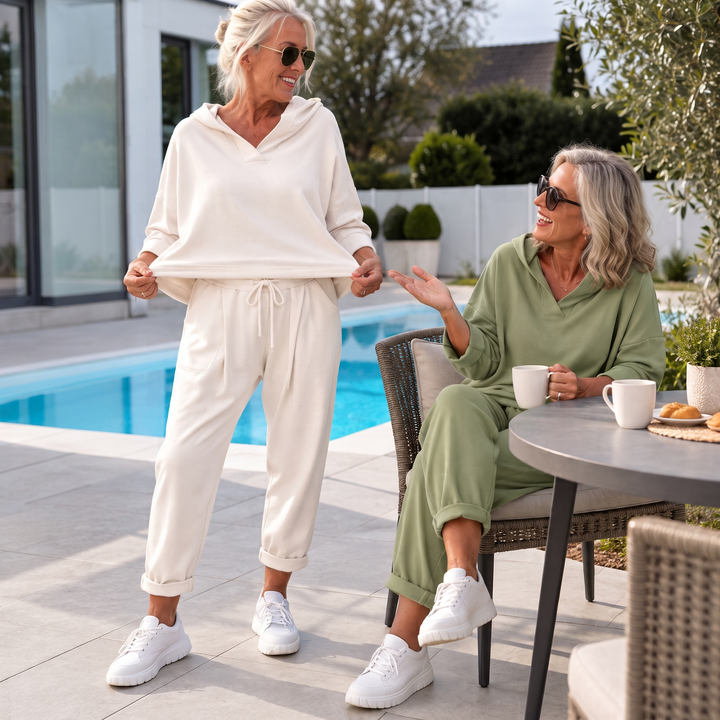Loungetta – Hooded Sweatshirt And Lounge Pants Set