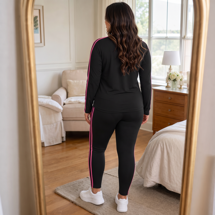Wearbella – Striped Two-Piece Long-Sleeve Tracksuit