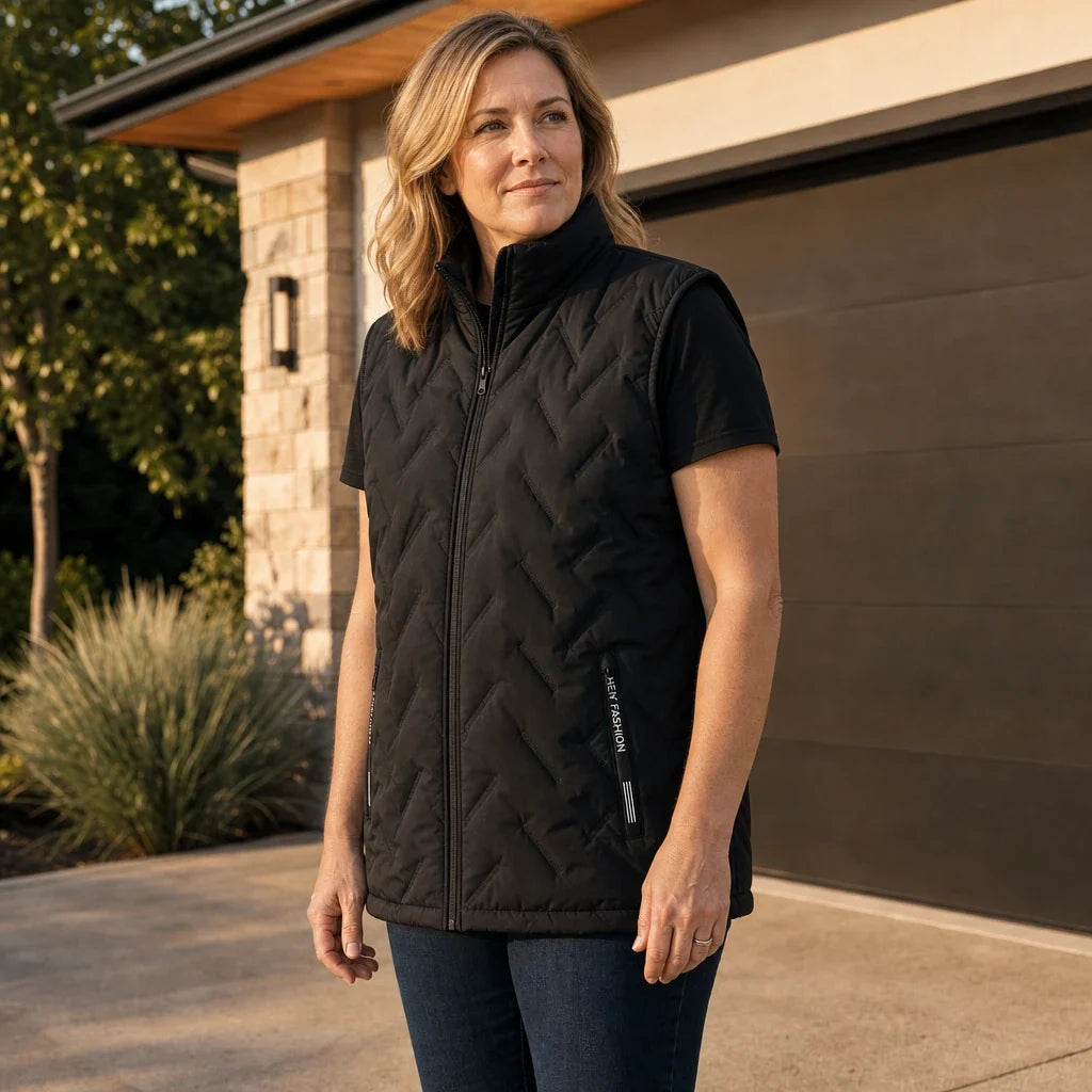 Easewell – Fleece-Lined-Look Zip-Pocket Vest
