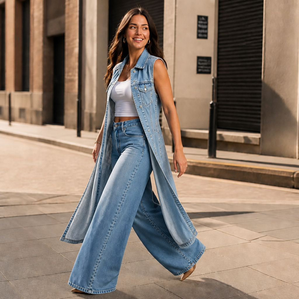 Overlaid – The Denim Vest Dress That Finishes Any Outfit – Lark & Clover