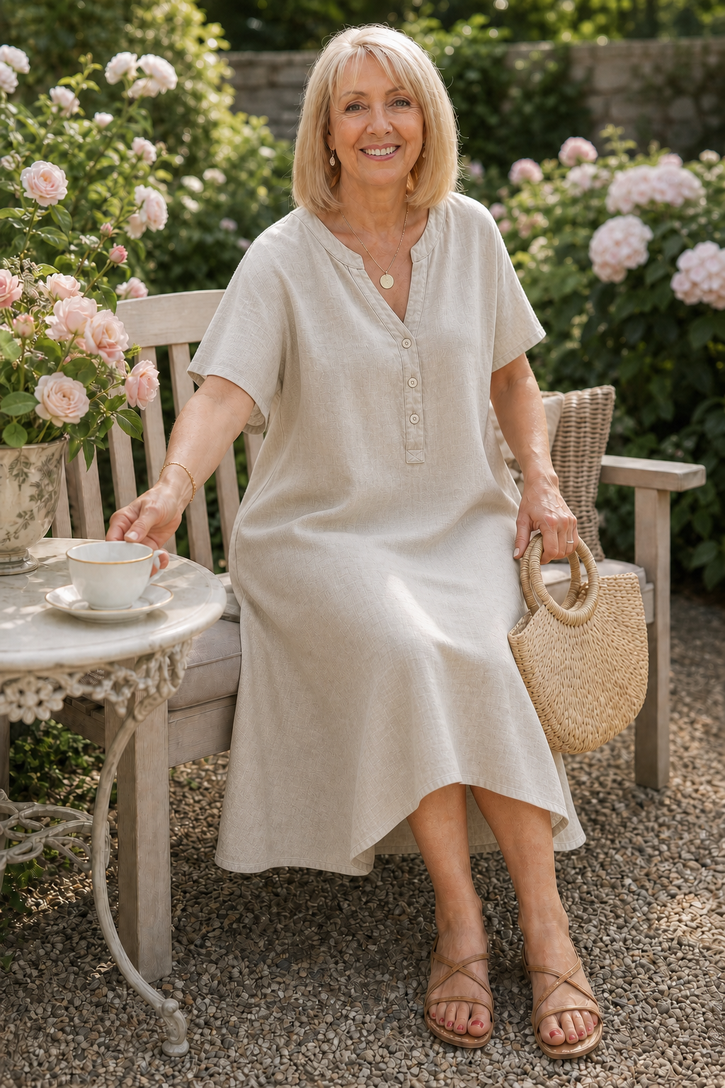 Wearbella – V-Neck A-Line Tunic Dress With Pockets