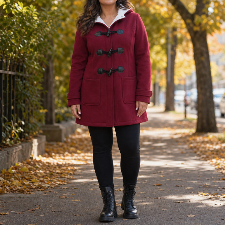 Coatelle – Hooded Mid-Length Toggle Winter Coat