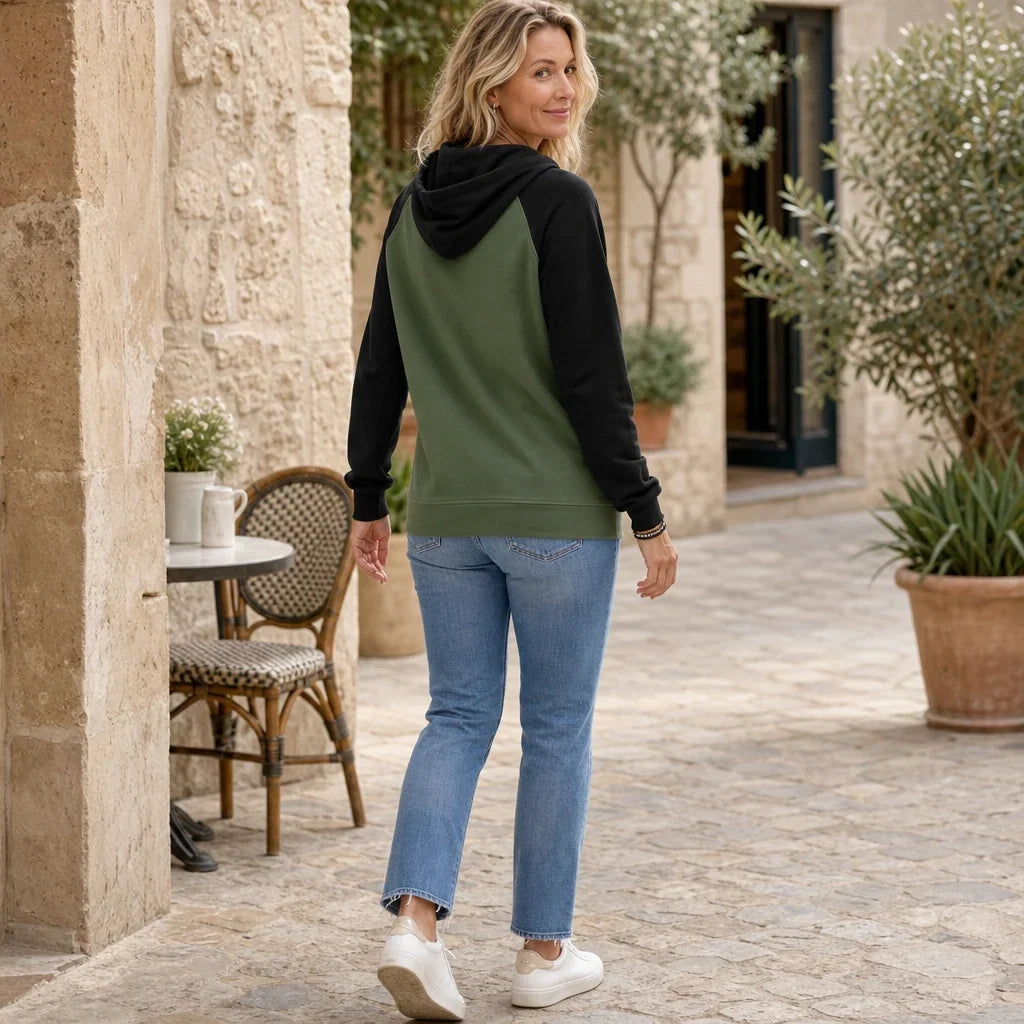 ColorMuse – Colorblock Raglan Sleeve Hoodie