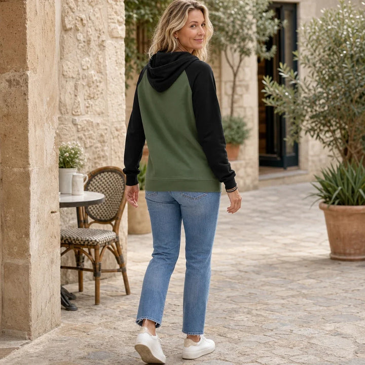 ColorMuse – Colorblock Raglan Sleeve Hoodie