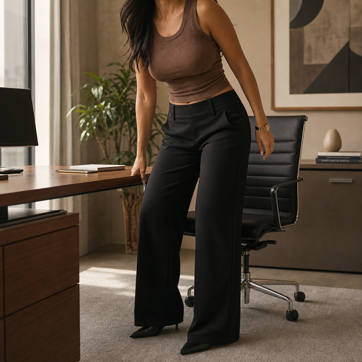 Wearbella – High-Waisted Fluid Wide-Leg Trousers