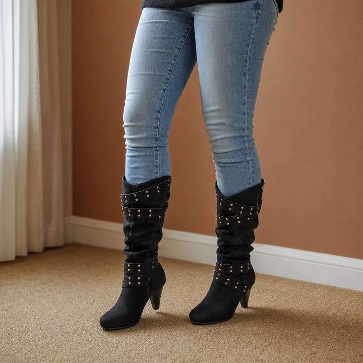 Rivella – Studded Slouch Knee-High Boots
