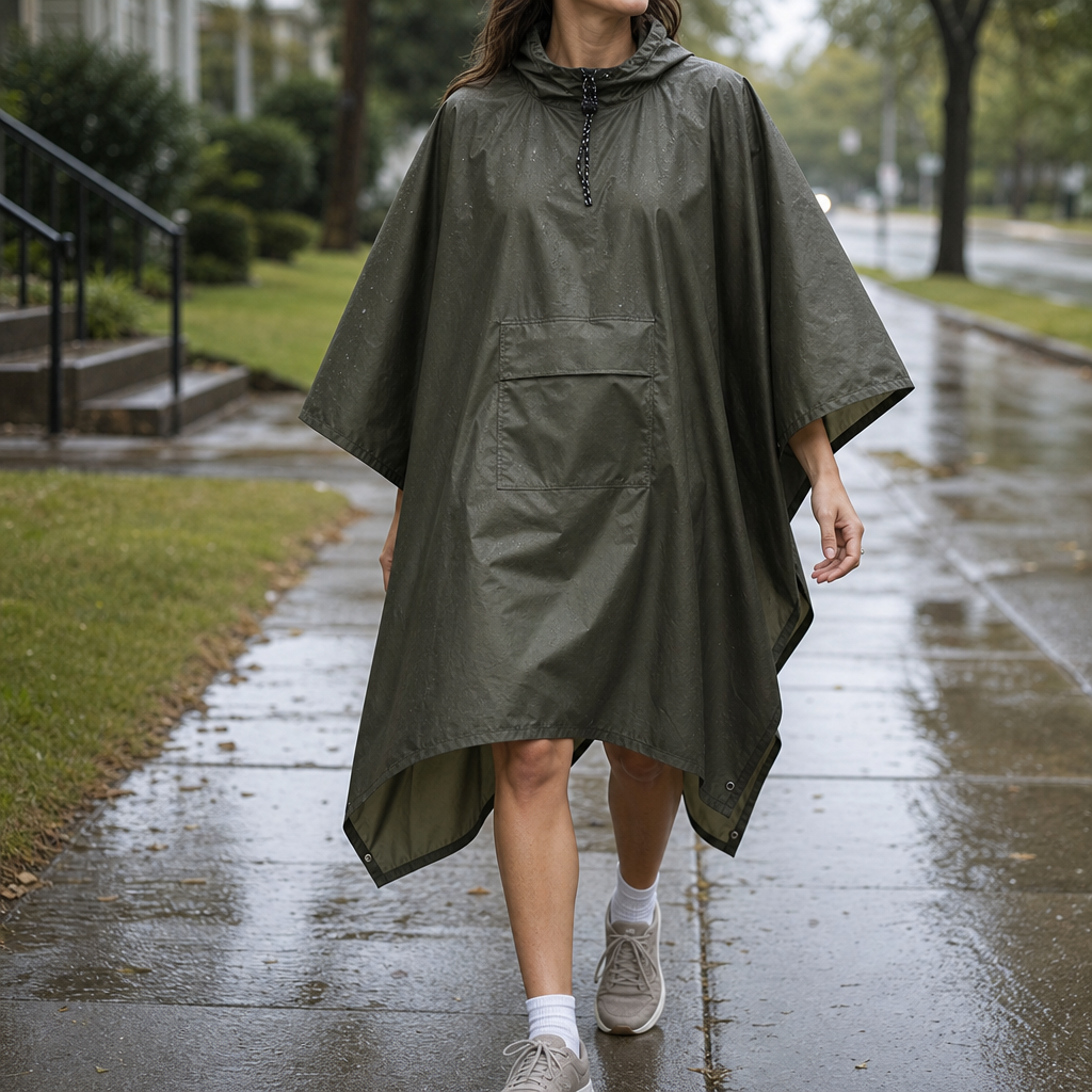 Zipdri – Full-Zip Packable Hooded Rain Poncho