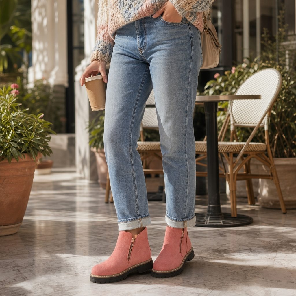 Stepwell – Square-Heel Cushioned Ankle Boots