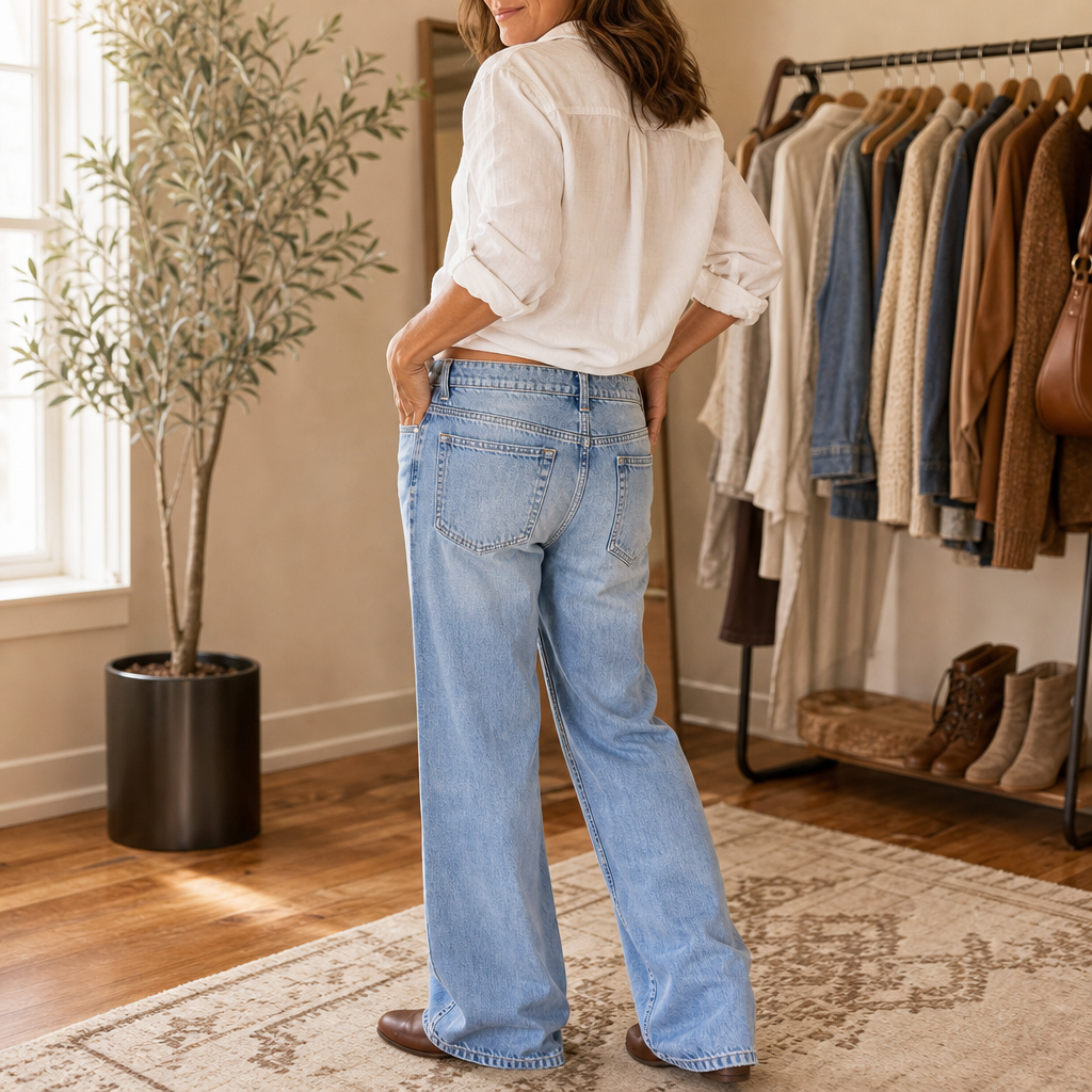 Vellarya - Wide Leg Stretch Jeans