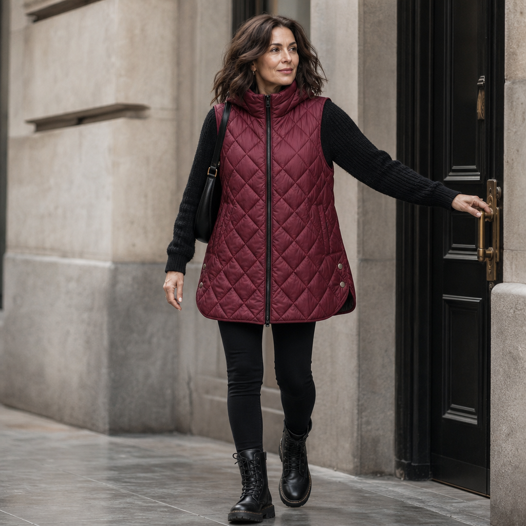 Quilta – Long Quilted Hooded Sleeveless Vest