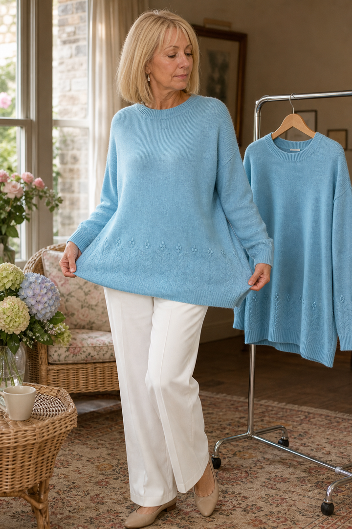 Cablesse – Braided Cable Knit Crew Neck Sweater
