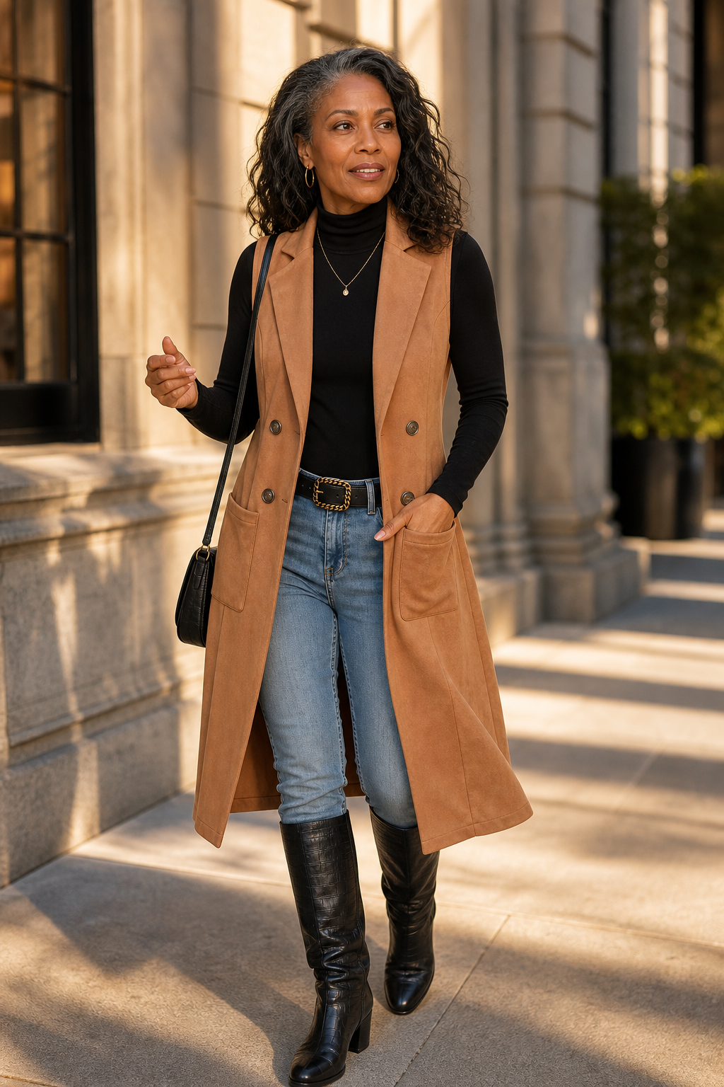 Longline & Co – Open-Front Longline Sleeveless Vest