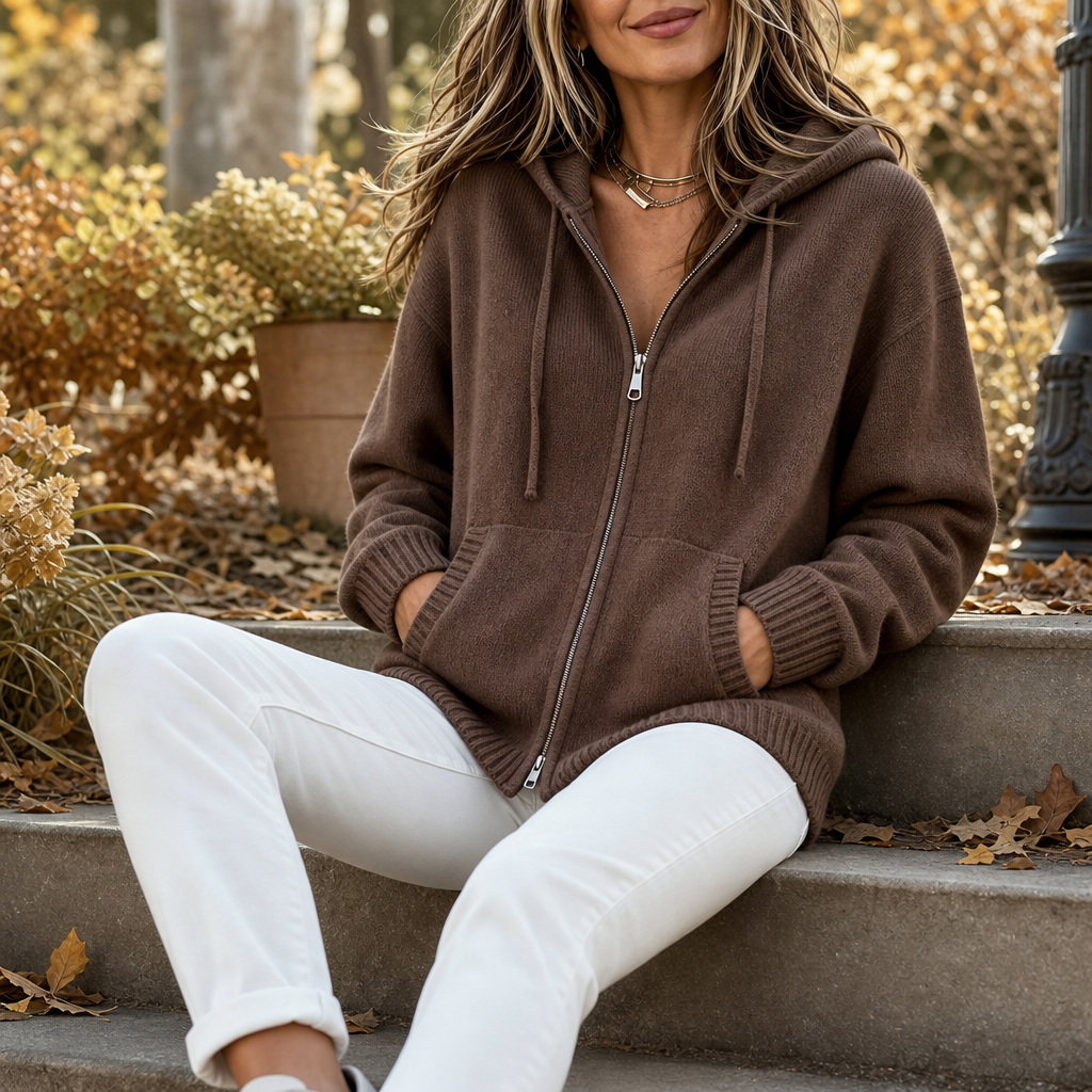 Wearbella – Hooded Oversized Knit Cardigan