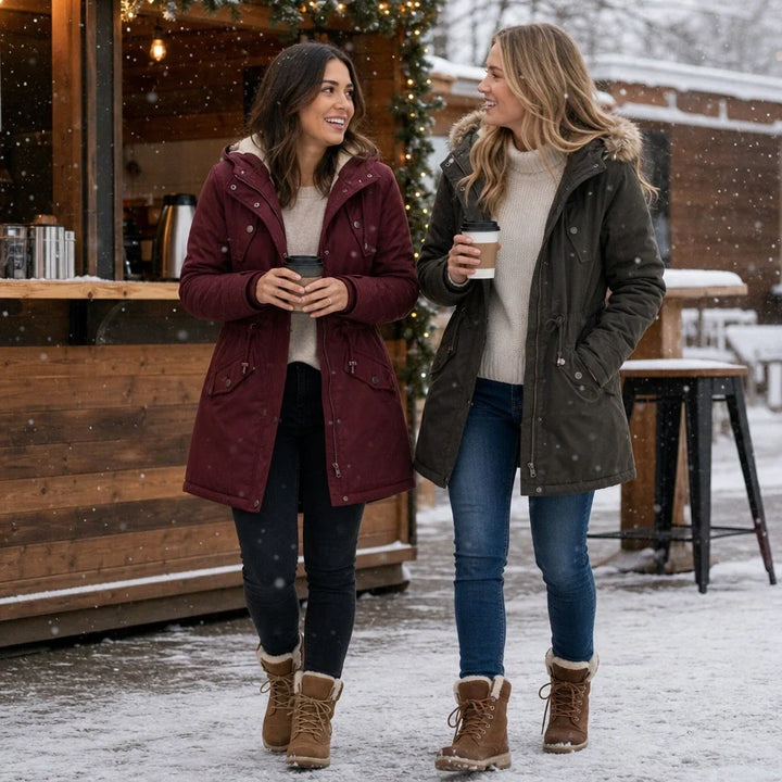 Warmelle – Hooded Fleece-Lined Padded Winter Coat
