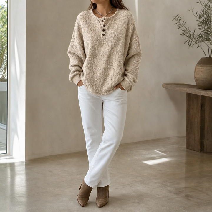 Marlwick – Chunky Knit Henley Sweater