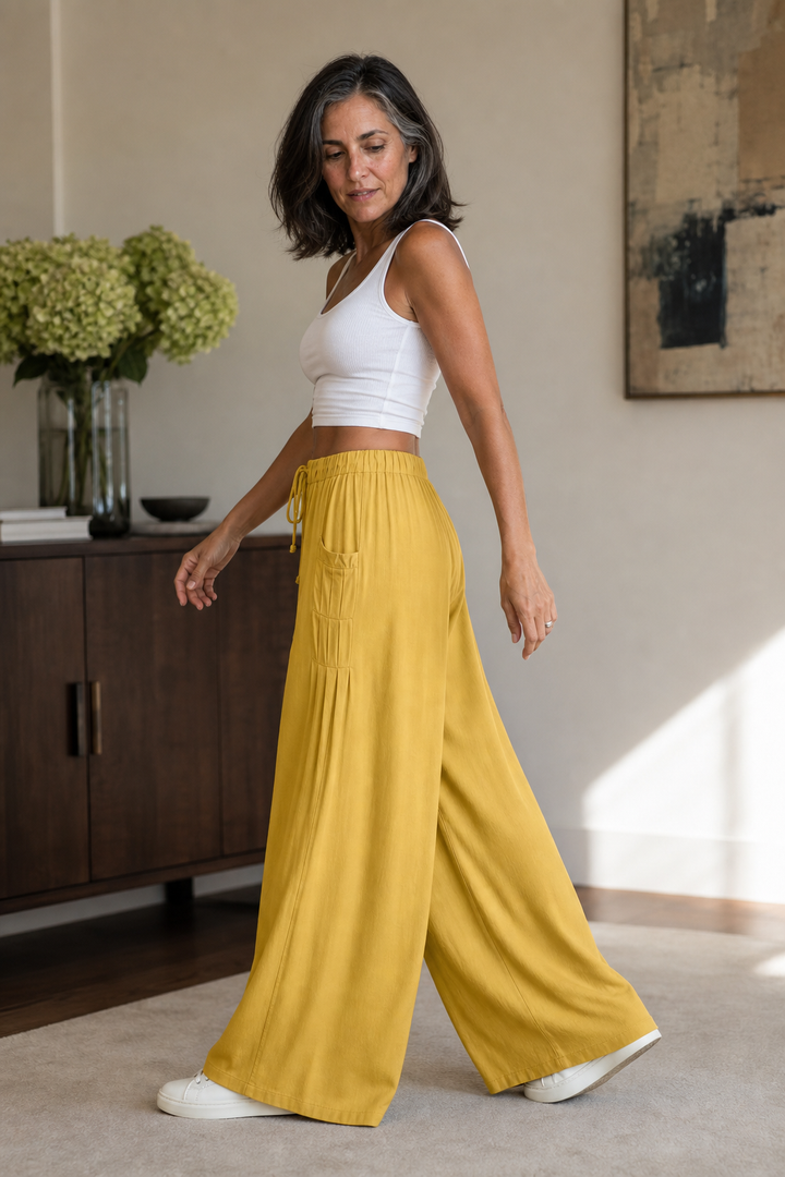 Linora – Drawstring Wide Leg Pants