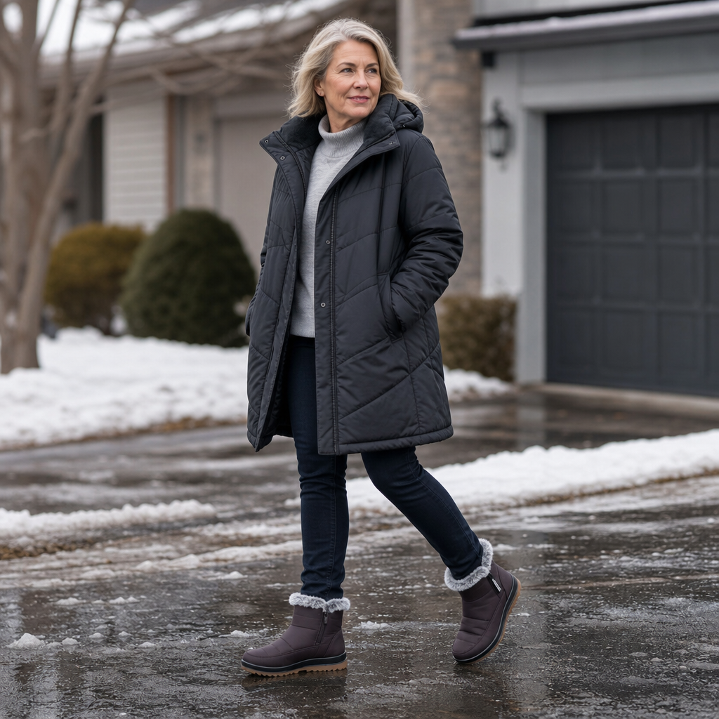 Warmalia – Faux Fur-Lined Waterproof Slip-On Snow Boots
