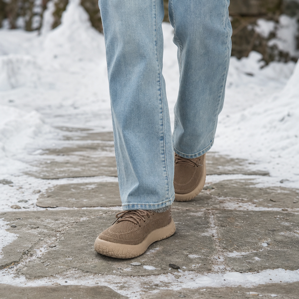 Plushway – Fleece-Lined Brown Casual Shoes