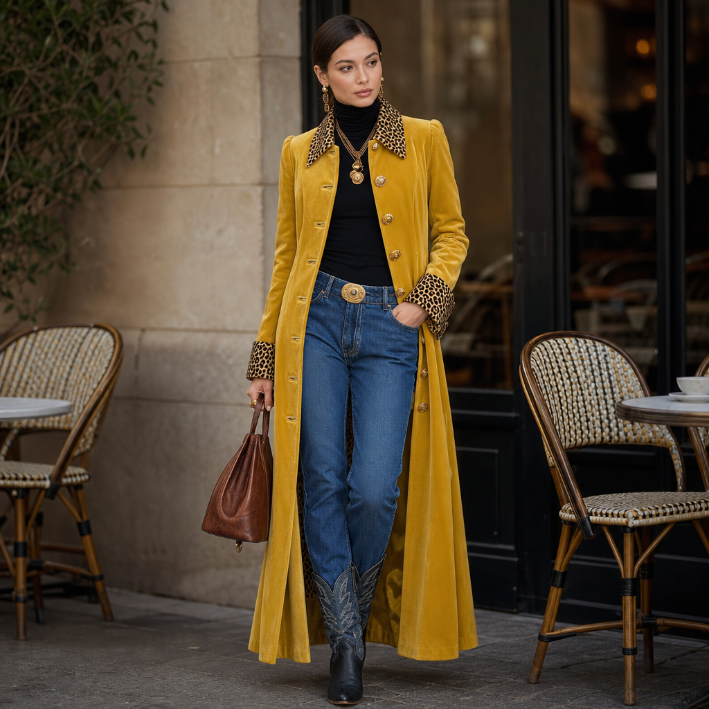 Wrapelle - Vintage Bohemian Long Coat