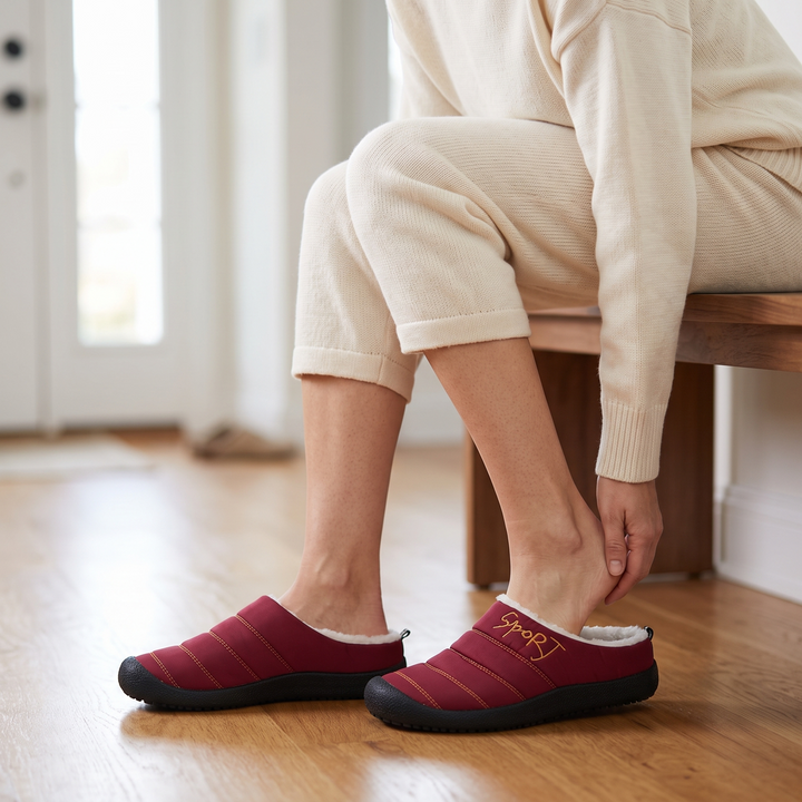 Winterelle – Fleece-Lined Look Winter Slip-On Shoes