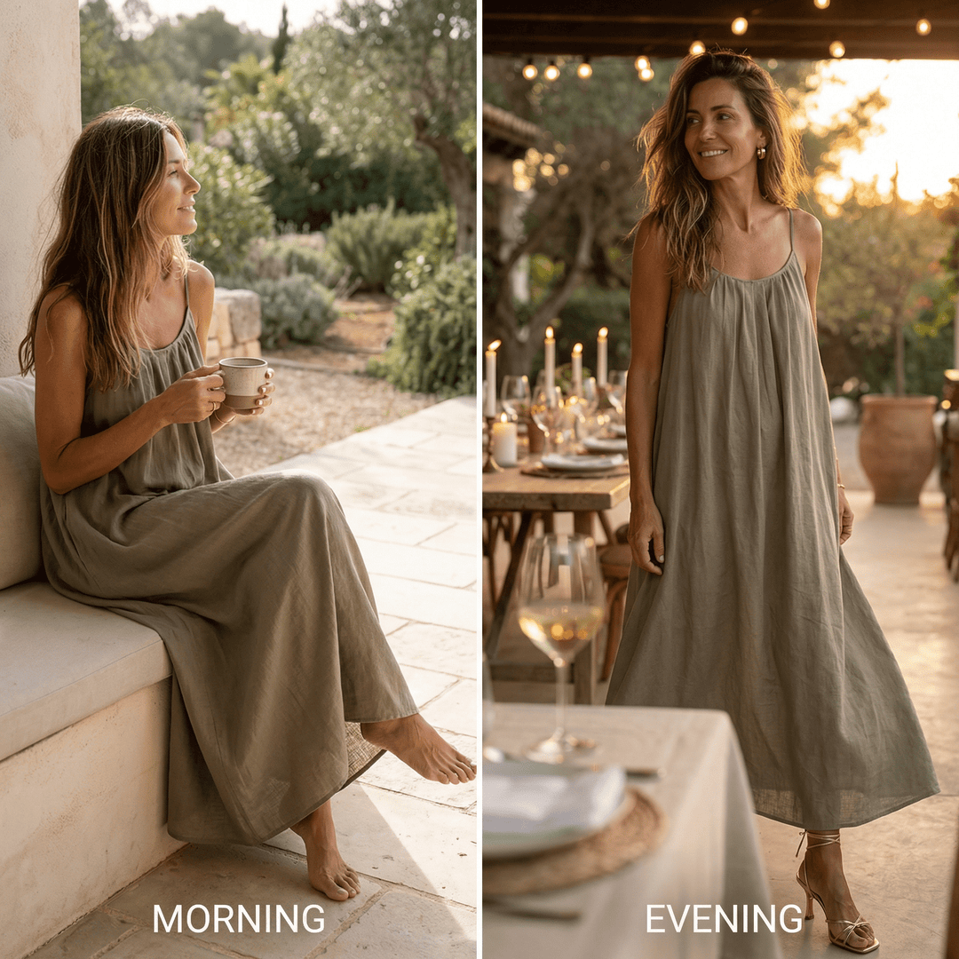 Soleia Flowy Open Back Summer Maxi Dress  Lark & Clover