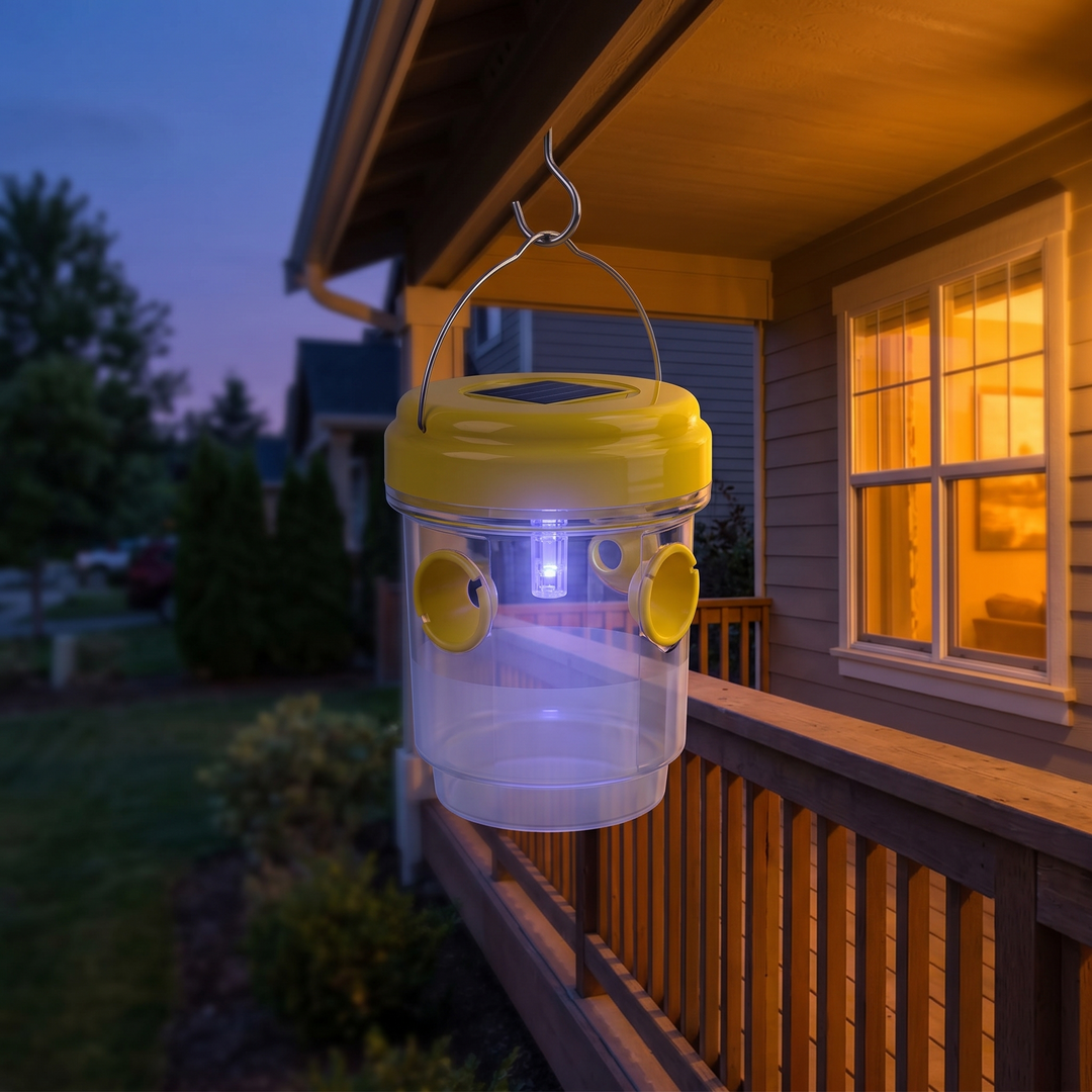 Waspora™ Solar Wasp Trap with LED for Day and Night Catching (2Pack)