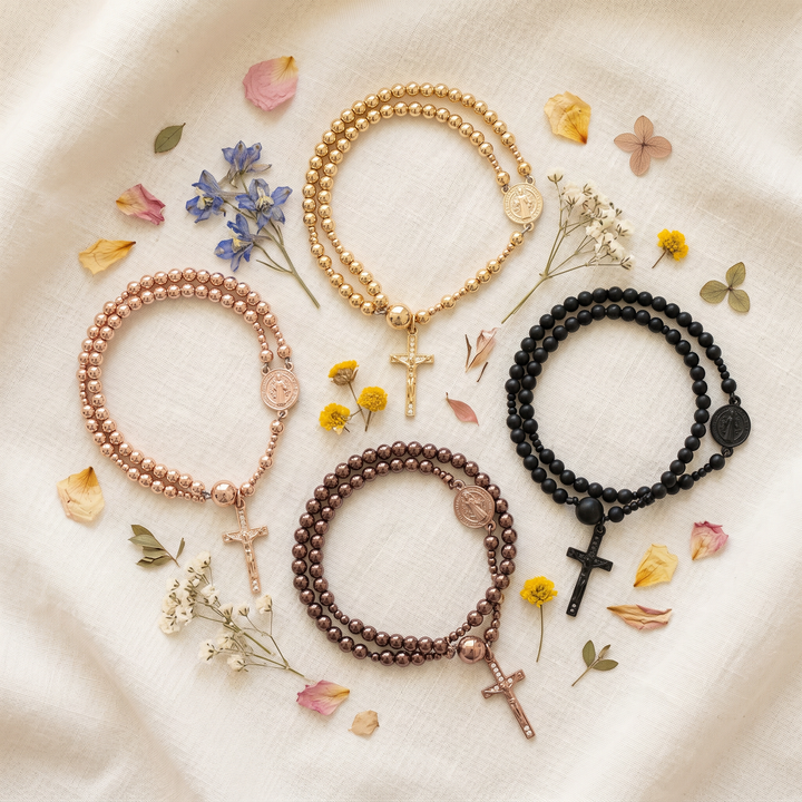 Belluna™ – Double Wrap Rosary Bracelet