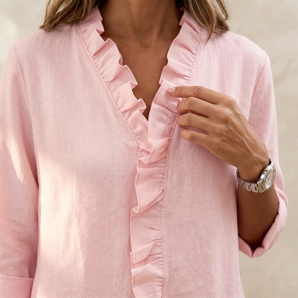 Lunavia™ – Effortless Ruffle Blouse Dress for Everyday Elegance