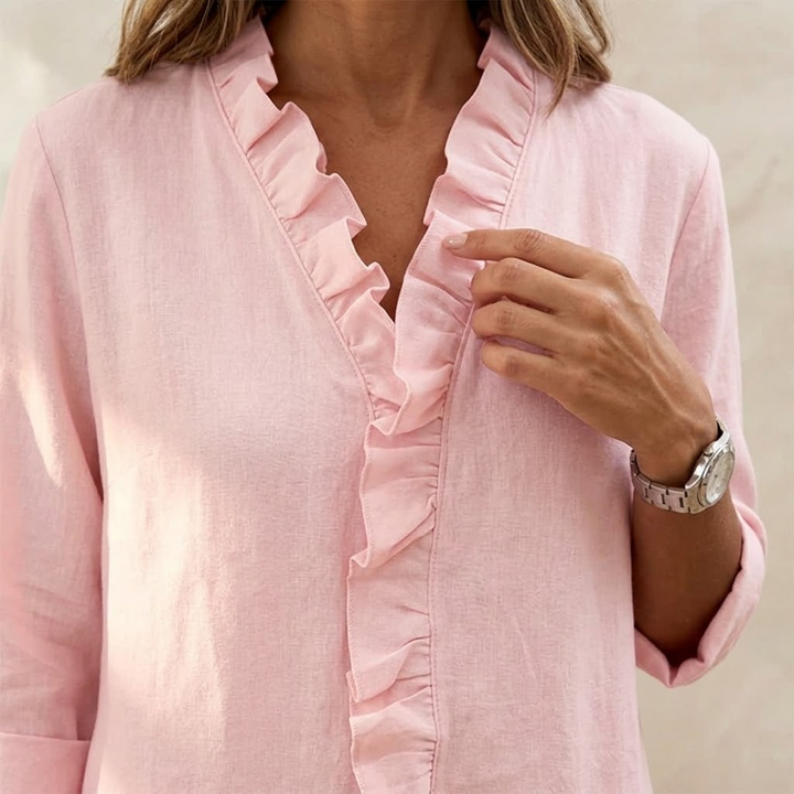 Lunavia™ – Effortless Ruffle Blouse Dress for Everyday Elegance