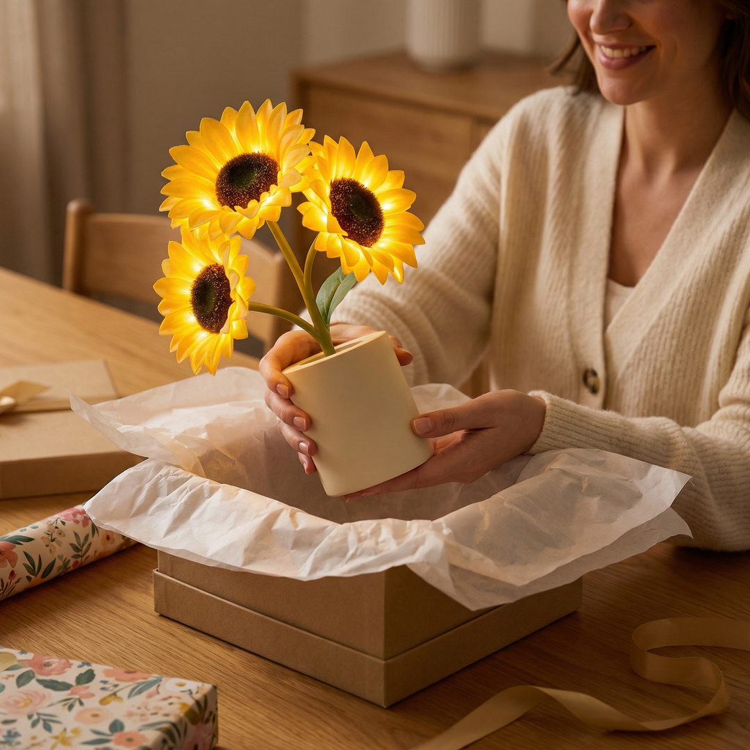 Solara™ Rechargeable Sunflower Table Lamp