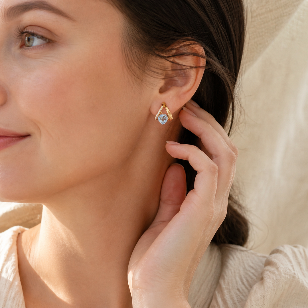Lunavia™ – V-Frame Heart Earrings
