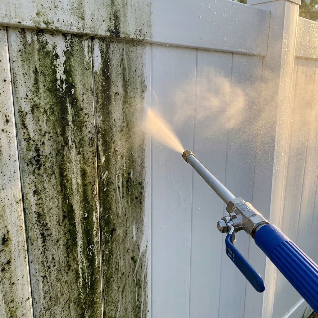 MossBlast™ – High-Pressure Garden Hose Nozzle for Moss and Grime