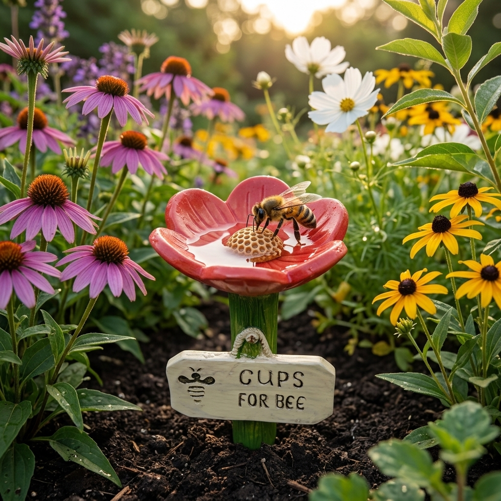 Bloomsip™ Flower Shaped Bee Watering Station