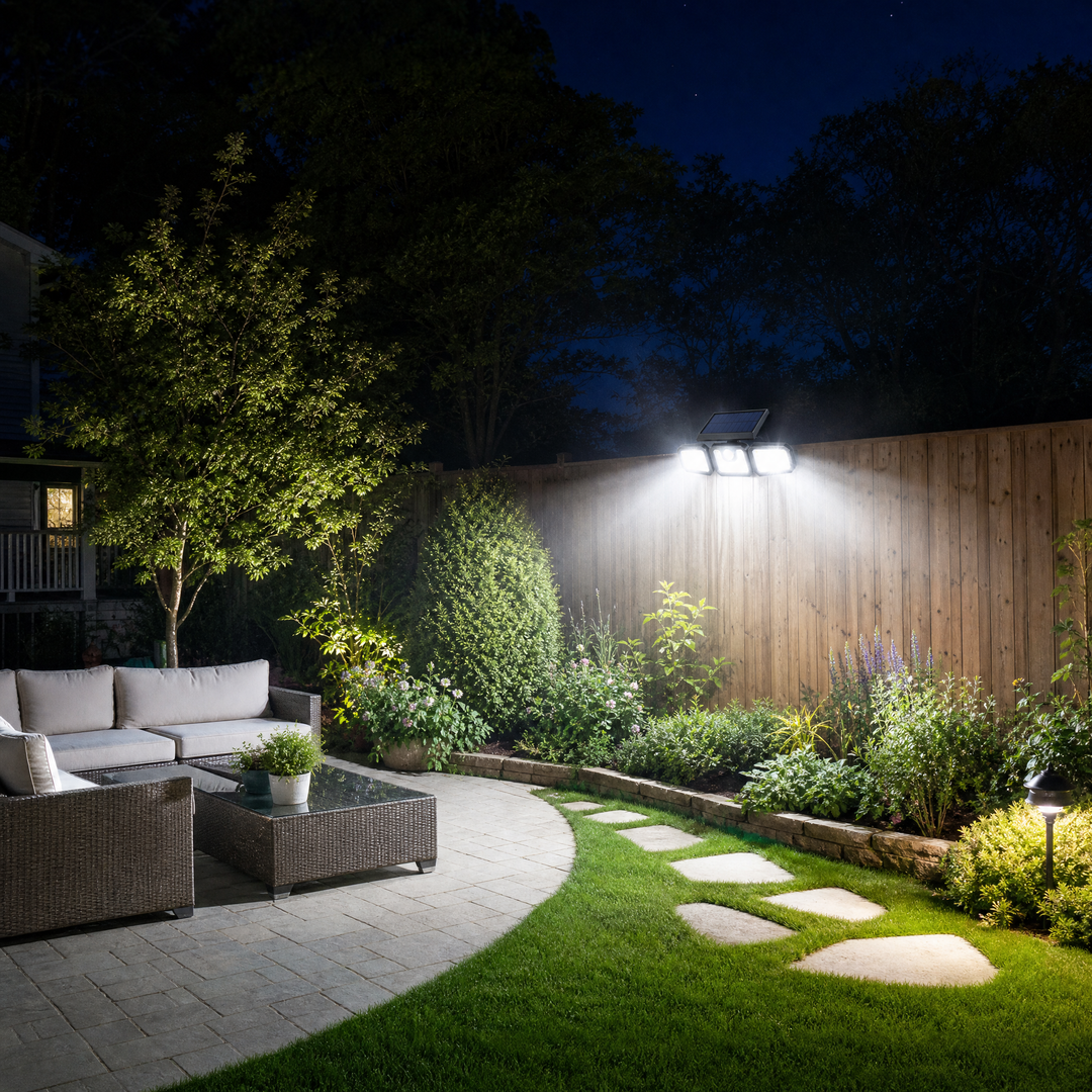 Northwall™ – 3-Head Solar Wall Light with Motion Sensor