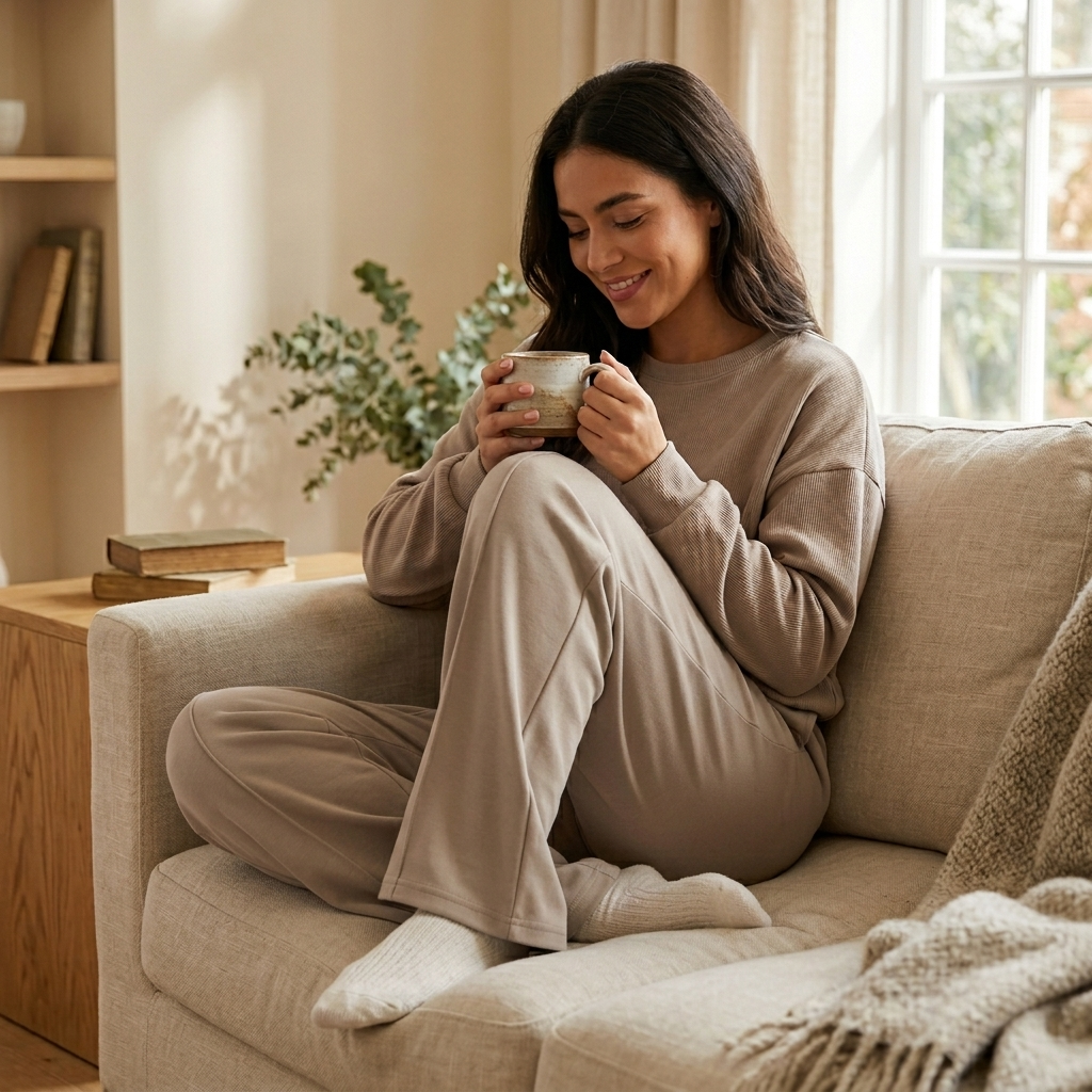 Velora™ – Soft Matching Top and Wide Leg Pants Set