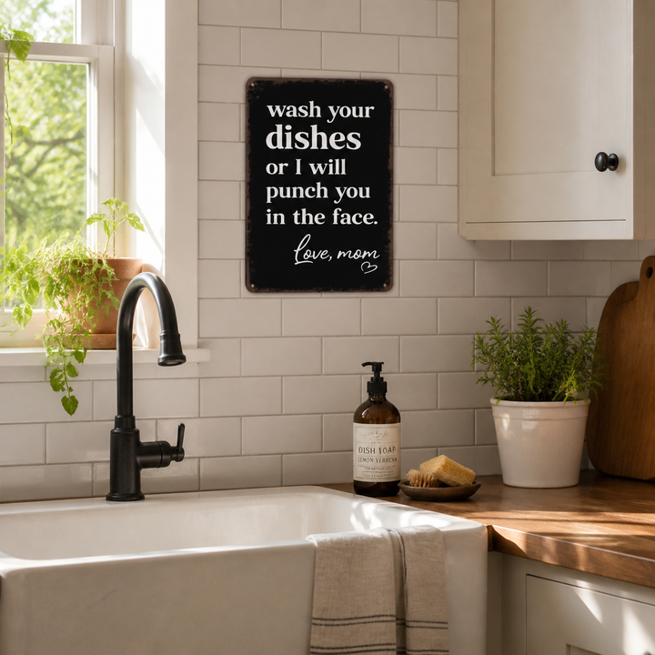 Mamacheek™ – Funny Kitchen Sign for Moms Who Run the House