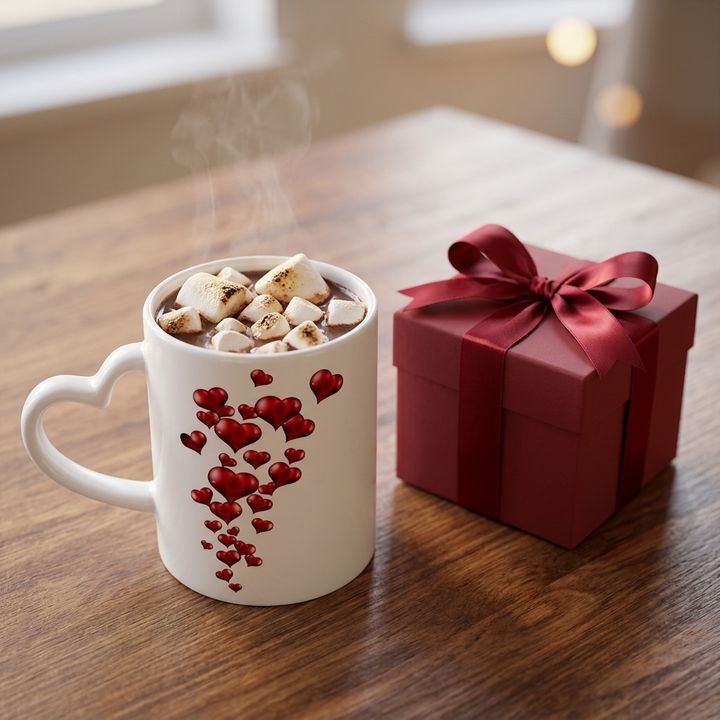 Lovira™ - Heart-Reveal Coffee Mug with Hidden Hearts