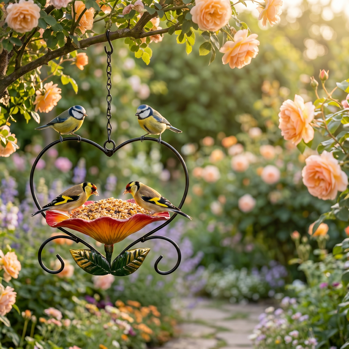 Bloomheart™ - Heart-Shaped Flower Bird Feeder for Songbirds