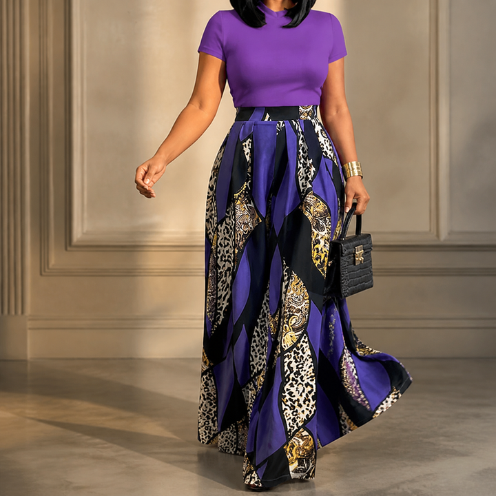 Mireya™ – Bold Print Wide-Leg Two Piece Set