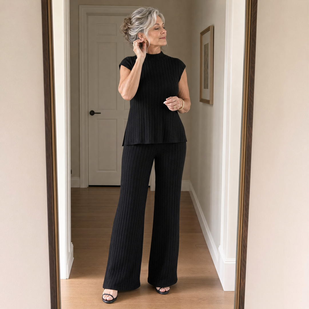 Selmira™ – Ribbed Knit Two-Piece Set