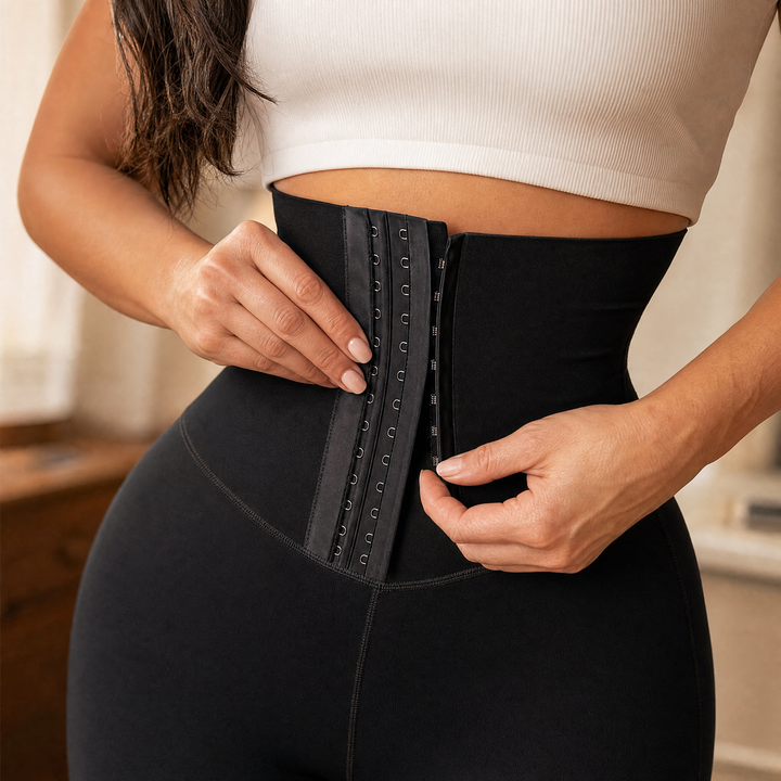 Cinchley™ – High-Waist Corset Leggings with Adjustable Cinch