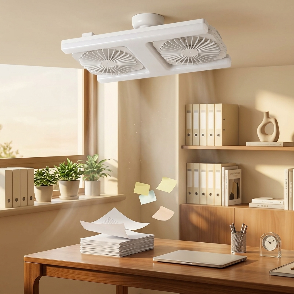 Breezo™ – Screw-In Ceiling Fan with LED Light