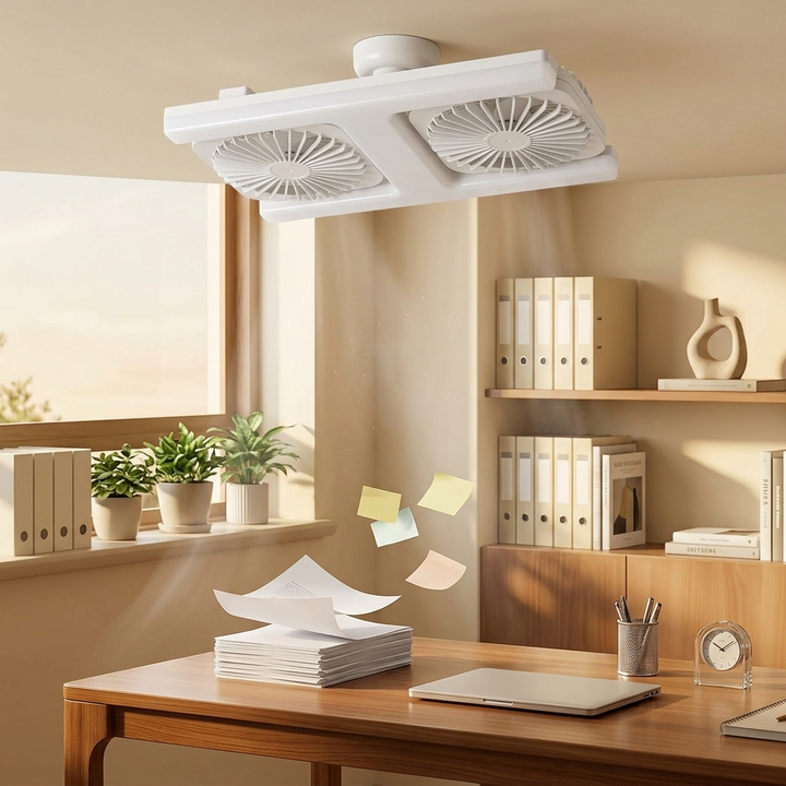 Breezo™ – Screw-In Ceiling Fan with LED Light