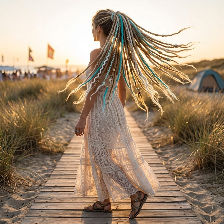 Bohëmia™ – Hand Adorned Boho Dreadlock Ponytail