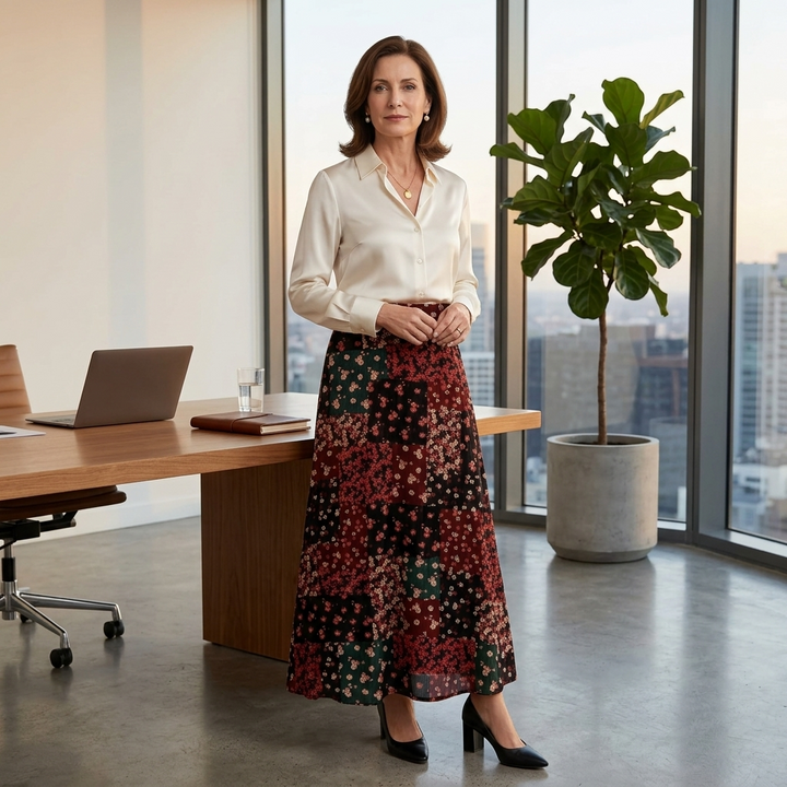 Floressa™ – Flowy Double Lined Maxi Skirt