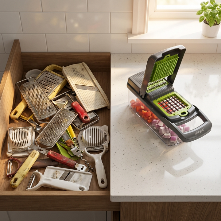 Slicera™ – All in One Veggie Prep Station