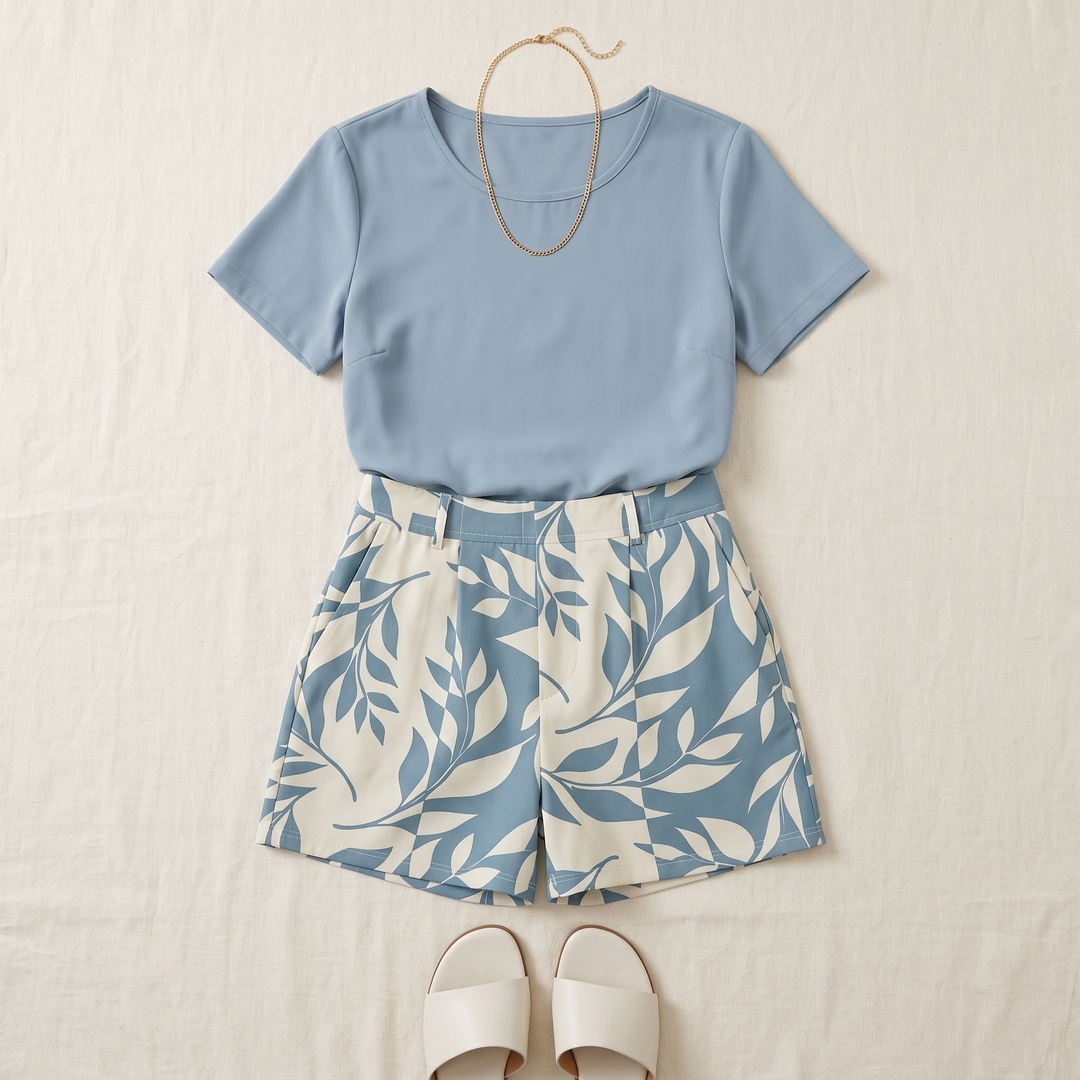 Verella™ – Leaf Print 2-Piece Summer Set