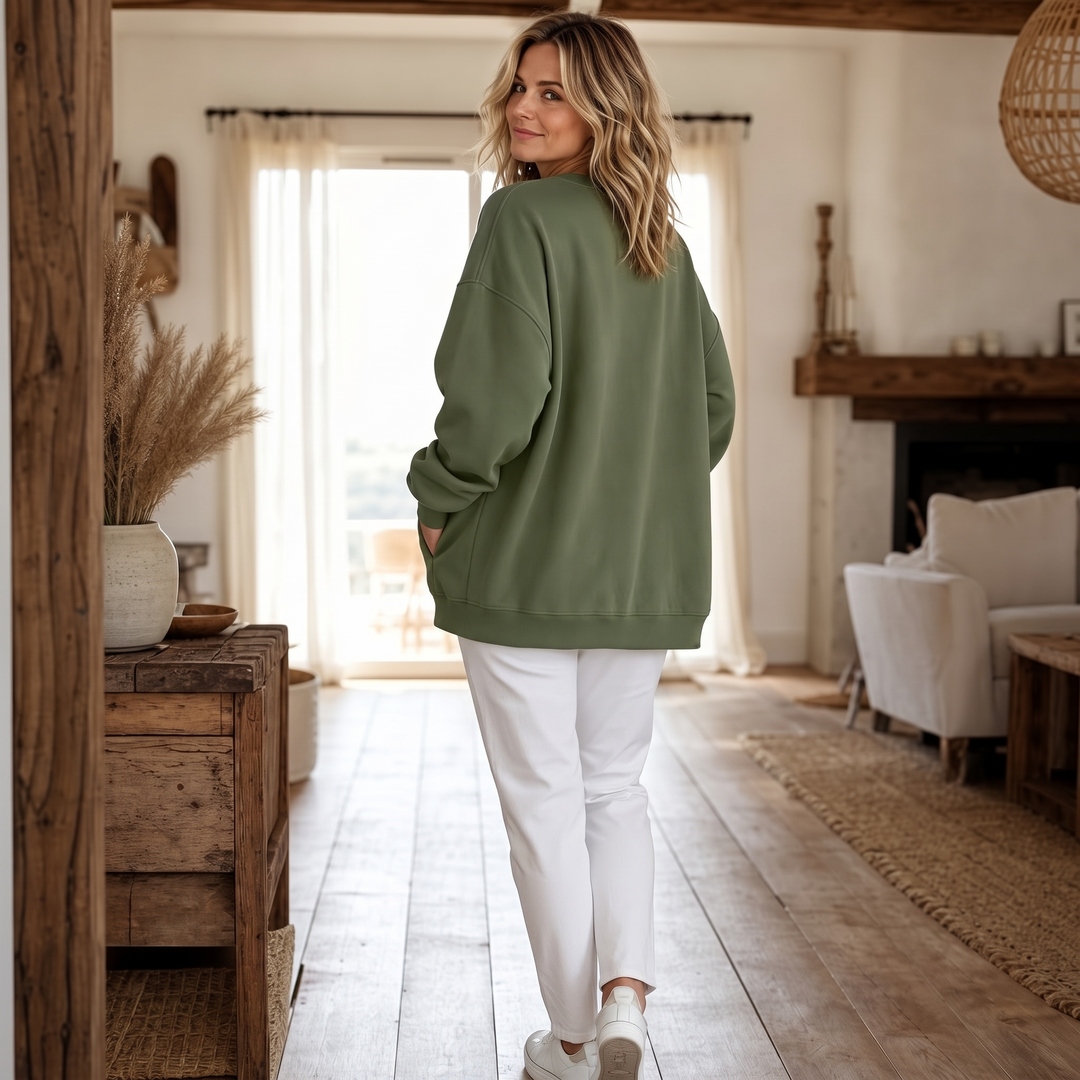 Wearbella – Oversized Drop-Shoulder Lantern Sleeve Cardigan