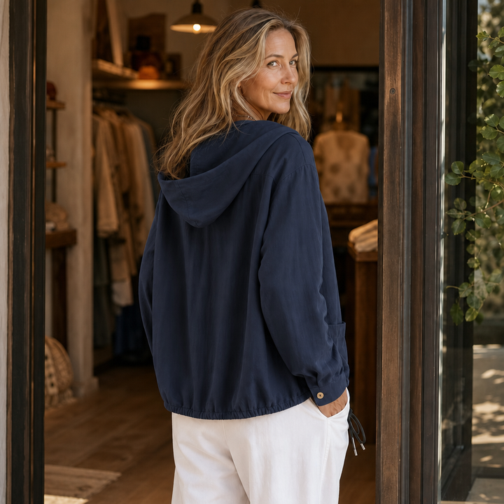 Wearbella – Adjustable Drawstring Hooded Lightweight Jacket