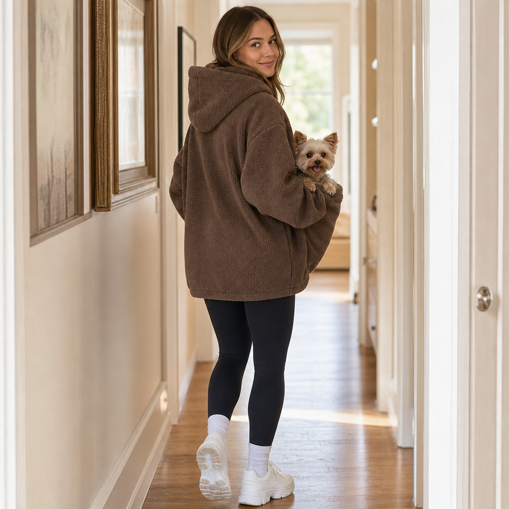 Snuglet – Teddy Fleece Pet Carrier Hoodie